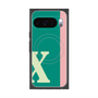 プレミアムスクエアケース with Pixelsnap［ オリジナル - initial color line - X green ］