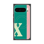 プレミアムスクエアケース with Pixelsnap［ オリジナル - initial color line - X green ］