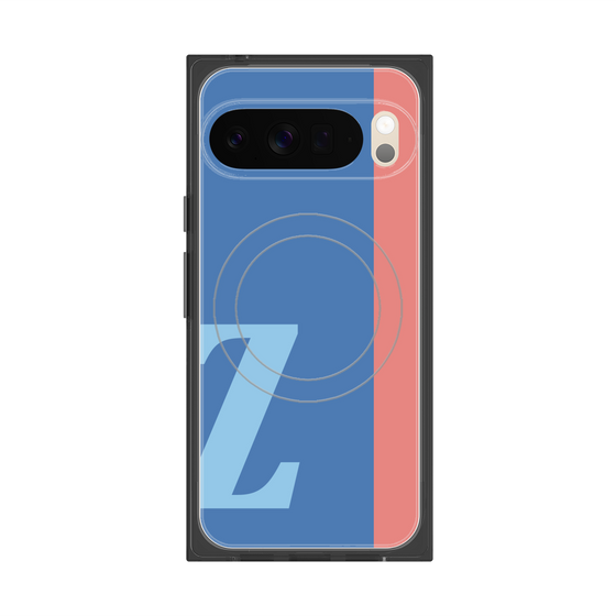 プレミアムスクエアケース with Pixelsnap［ オリジナル - initial color line - Z blue ］