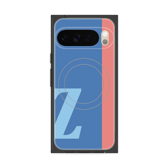 プレミアムスクエアケース with Pixelsnap［ オリジナル - initial color line - Z blue ］