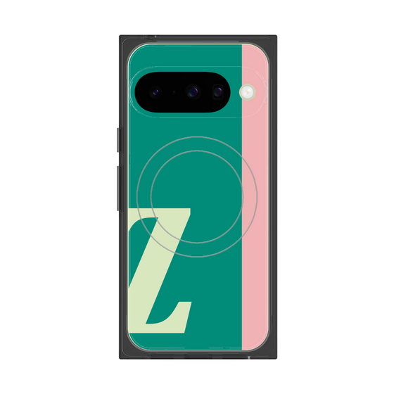 プレミアムスクエアケース with Pixelsnap［ オリジナル - initial color line - Z green ］