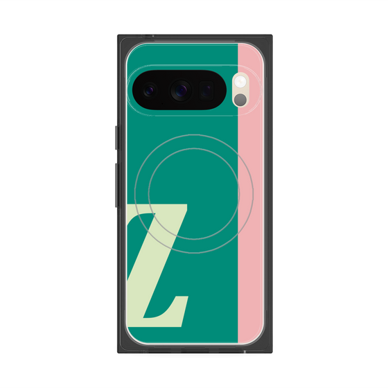 プレミアムスクエアケース with Pixelsnap［ オリジナル - initial color line - Z green ］