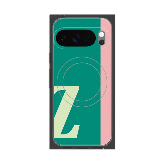 プレミアムスクエアケース with Pixelsnap［ オリジナル - initial color line - Z green ］