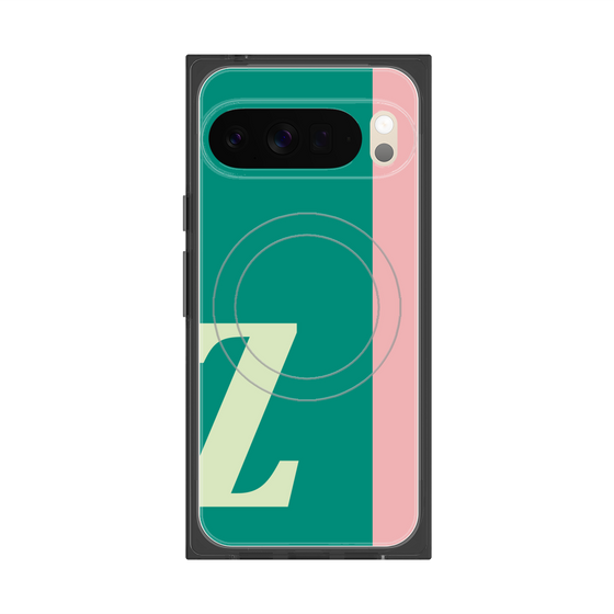 プレミアムスクエアケース with Pixelsnap［ オリジナル - initial color line - Z green ］