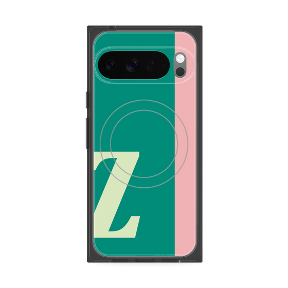 プレミアムスクエアケース with Pixelsnap［ オリジナル - initial color line - Z green ］