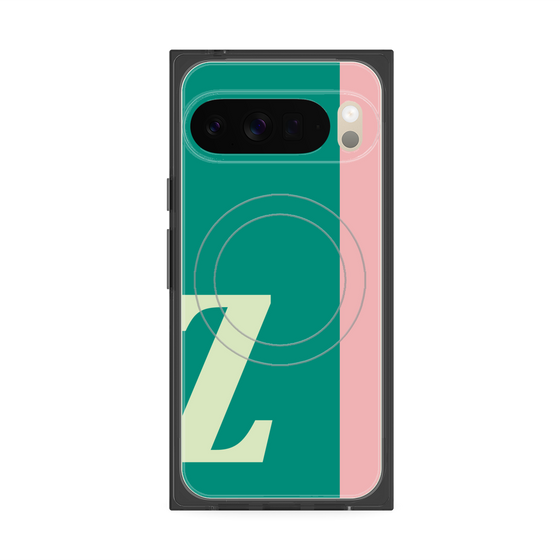 プレミアムスクエアケース with Pixelsnap［ オリジナル - initial color line - Z green ］