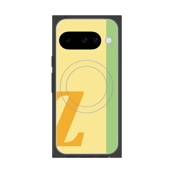 プレミアムスクエアケース with Pixelsnap［ オリジナル - initial color line - Z yellow ］