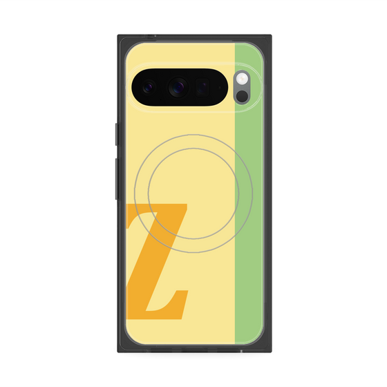 プレミアムスクエアケース with Pixelsnap［ オリジナル - initial color line - Z yellow ］