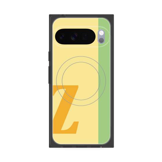 プレミアムスクエアケース with Pixelsnap［ オリジナル - initial color line - Z yellow ］