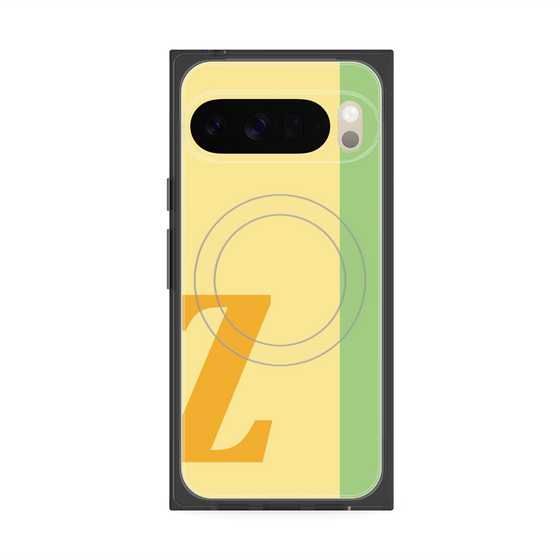 プレミアムスクエアケース with Pixelsnap［ オリジナル - initial color line - Z yellow ］