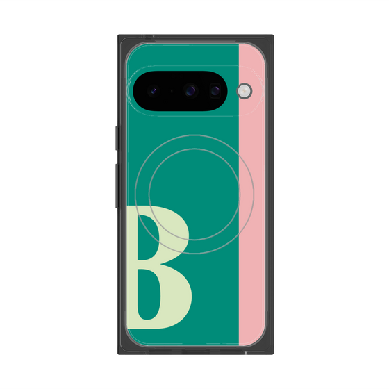 プレミアムスクエアケース with Pixelsnap［ オリジナル - initial color line - B green ］