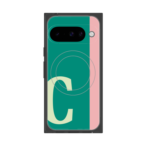 プレミアムスクエアケース with Pixelsnap［ オリジナル - initial color line - C green ］