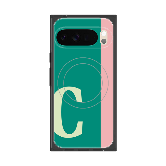 プレミアムスクエアケース with Pixelsnap［ オリジナル - initial color line - C green ］
