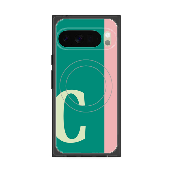 プレミアムスクエアケース with Pixelsnap［ オリジナル - initial color line - C green ］