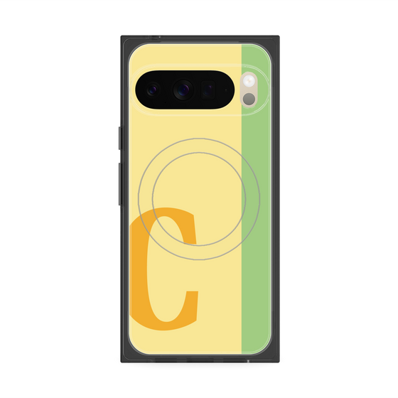 プレミアムスクエアケース with Pixelsnap［ オリジナル - initial color line - C yellow ］