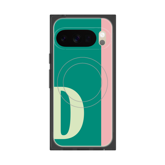 プレミアムスクエアケース with Pixelsnap［ オリジナル - initial color line - D green ］