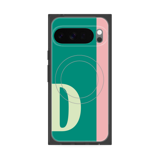 プレミアムスクエアケース with Pixelsnap［ オリジナル - initial color line - D green ］