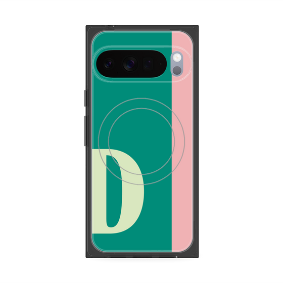 プレミアムスクエアケース with Pixelsnap［ オリジナル - initial color line - D green ］