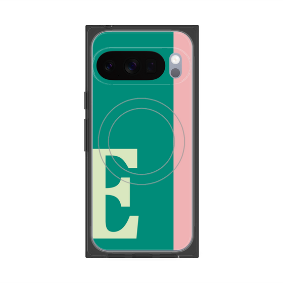プレミアムスクエアケース with Pixelsnap［ オリジナル - initial color line - E green ］