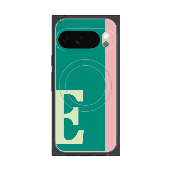 プレミアムスクエアケース with Pixelsnap［ オリジナル - initial color line - E green ］