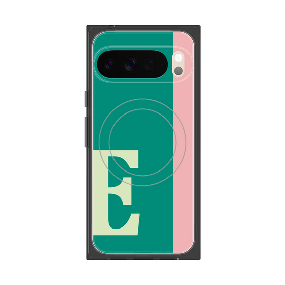 プレミアムスクエアケース with Pixelsnap［ オリジナル - initial color line - E green ］
