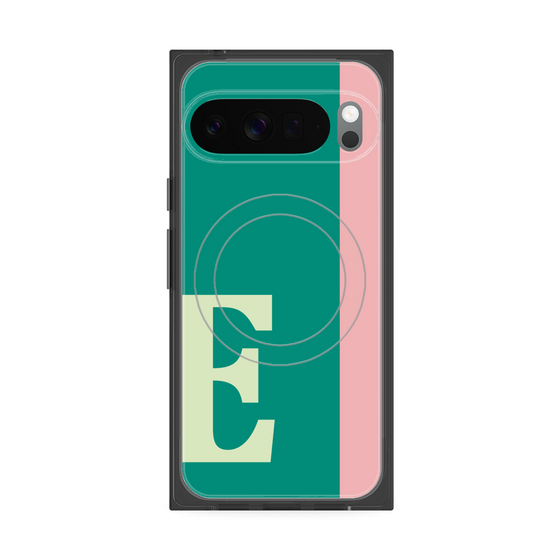 プレミアムスクエアケース with Pixelsnap［ オリジナル - initial color line - E green ］