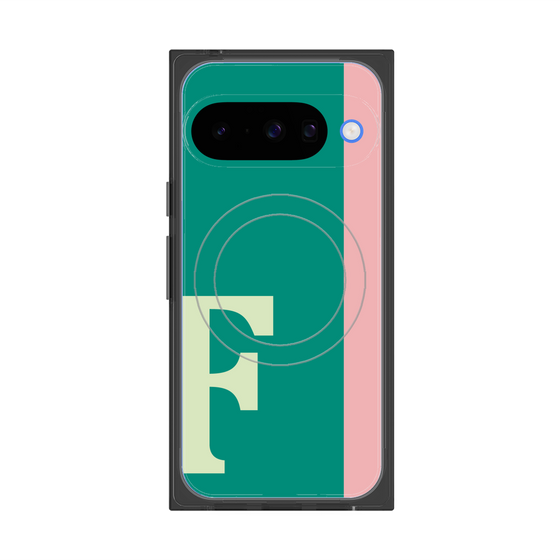 プレミアムスクエアケース with Pixelsnap［ オリジナル - initial color line - F green ］