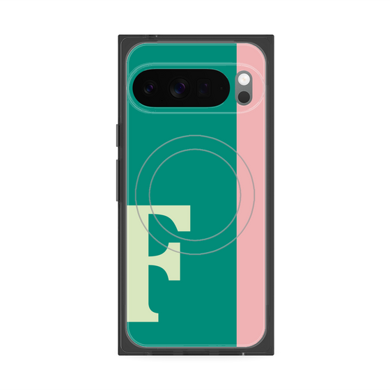 プレミアムスクエアケース with Pixelsnap［ オリジナル - initial color line - F green ］