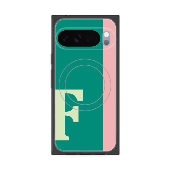プレミアムスクエアケース with Pixelsnap［ オリジナル - initial color line - F green ］