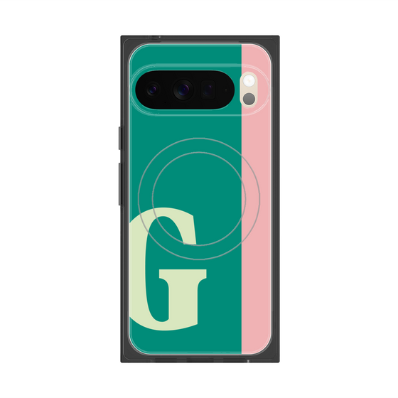 プレミアムスクエアケース with Pixelsnap［ オリジナル - initial color line - G green ］