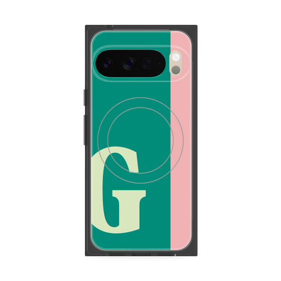 プレミアムスクエアケース with Pixelsnap［ オリジナル - initial color line - G green ］