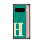 プレミアムスクエアケース with Pixelsnap［ オリジナル - initial color line - H green ］