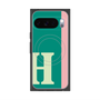 プレミアムスクエアケース with Pixelsnap［ オリジナル - initial color line - H green ］