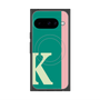 プレミアムスクエアケース with Pixelsnap［ オリジナル - initial color line - K green ］
