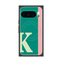 プレミアムスクエアケース with Pixelsnap［ オリジナル - initial color line - K green ］