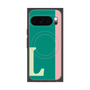 プレミアムスクエアケース with Pixelsnap［ オリジナル - initial color line - L green ］