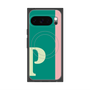 プレミアムスクエアケース with Pixelsnap［ オリジナル - initial color line - P green ］