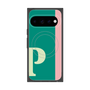 プレミアムスクエアケース with Pixelsnap［ オリジナル - initial color line - P green ］