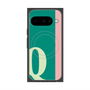 プレミアムスクエアケース with Pixelsnap［ オリジナル - initial color line - Q green ］