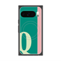 プレミアムスクエアケース with Pixelsnap［ オリジナル - initial color line - Q green ］