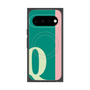 プレミアムスクエアケース with Pixelsnap［ オリジナル - initial color line - Q green ］