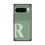 プレミアムスクエアケース with Pixelsnap［ オリジナル - initial two tone - R green ］