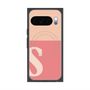 プレミアムスクエアケース with Pixelsnap［ オリジナル - initial two tone - S pink ］