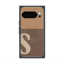 プレミアムスクエアケース with Pixelsnap［ オリジナル - initial two tone - S brown ］