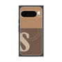 プレミアムスクエアケース with Pixelsnap［ オリジナル - initial two tone - S brown ］