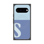 プレミアムスクエアケース with Pixelsnap［ オリジナル - initial two tone - S blue ］