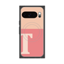 プレミアムスクエアケース with Pixelsnap［ オリジナル - initial two tone - T pink ］