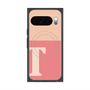 プレミアムスクエアケース with Pixelsnap［ オリジナル - initial two tone - T pink ］