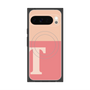 プレミアムスクエアケース with Pixelsnap［ オリジナル - initial two tone - T pink ］