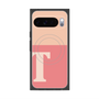 プレミアムスクエアケース with Pixelsnap［ オリジナル - initial two tone - T pink ］